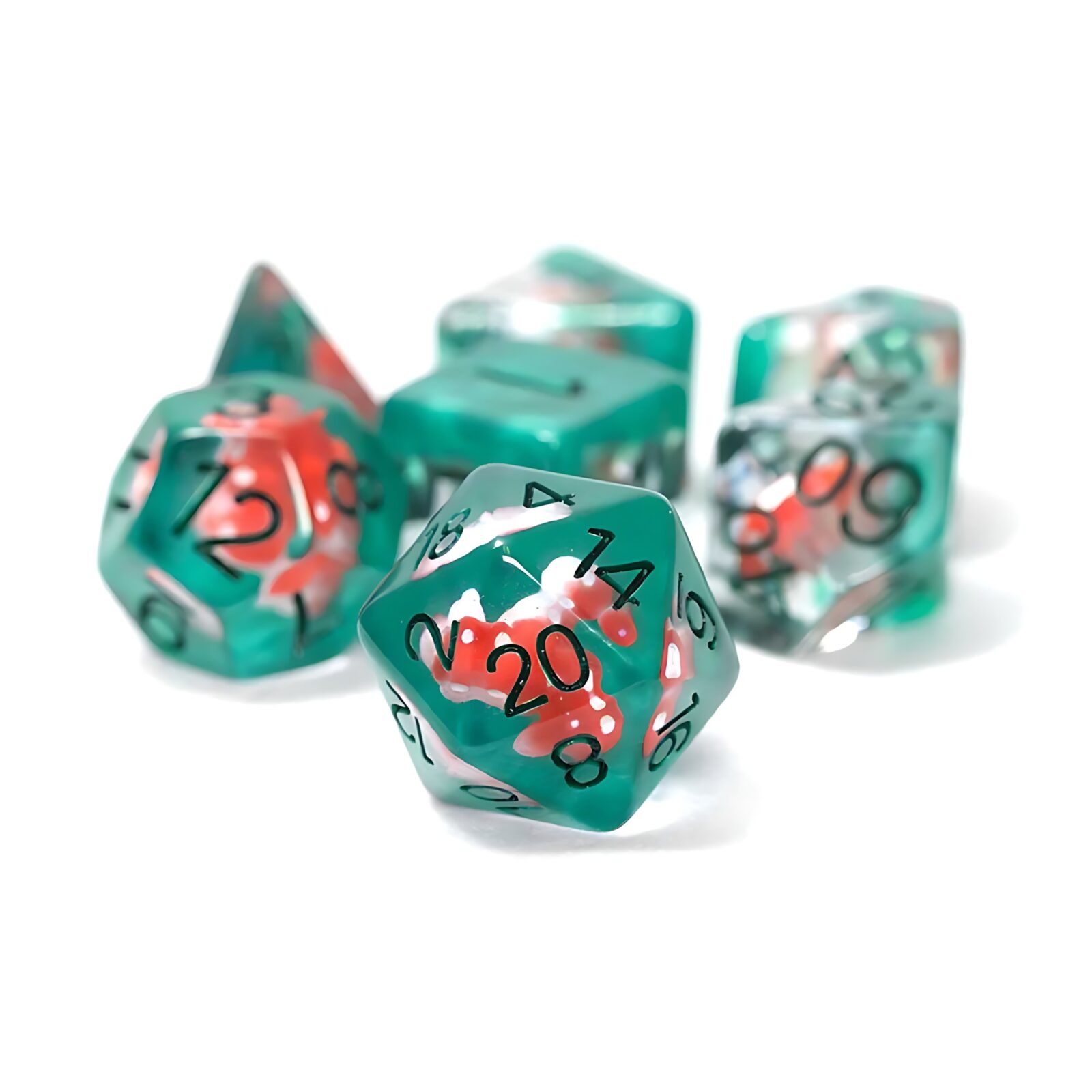 Sirius Dice: Power Mushroom 7-Piece Polyhedral Dice Set