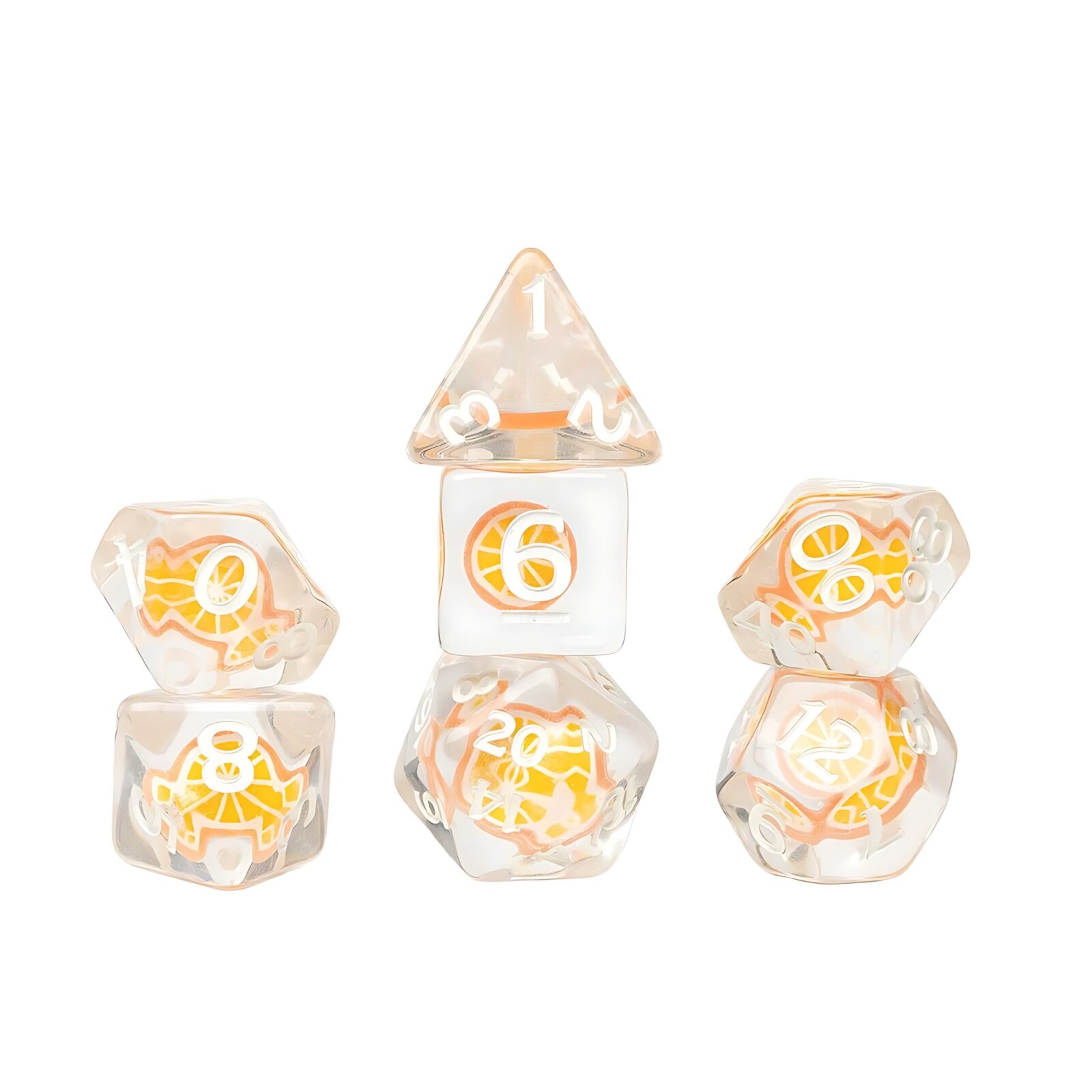 Sirius Dice: Fruit Slice Dice Set – Orange