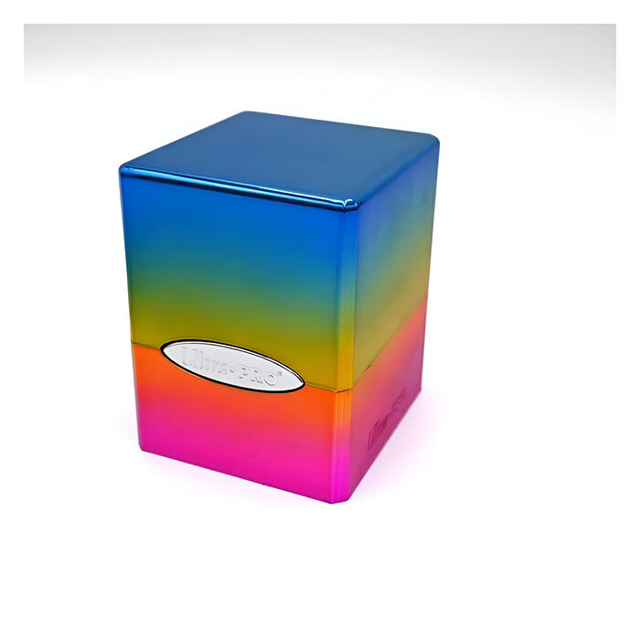 Satin Cube Deck Box – Rainbow