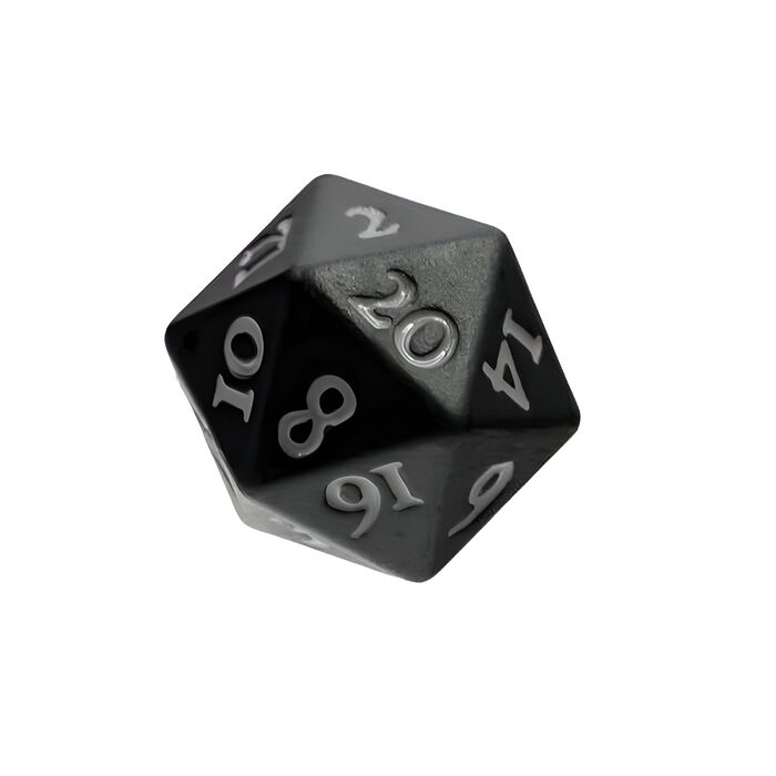 Vivid Heavy Metal Dice: Black