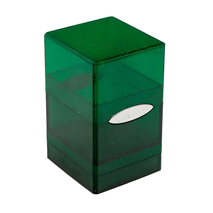 Satin Tower Deck Box – Glitter Green