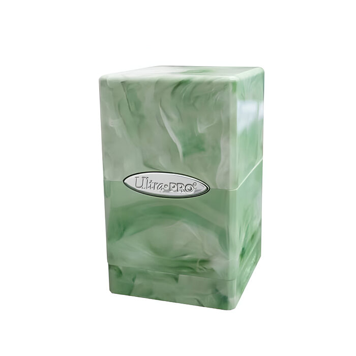 Marble Satin Tower Deck Box – Lime Green / White