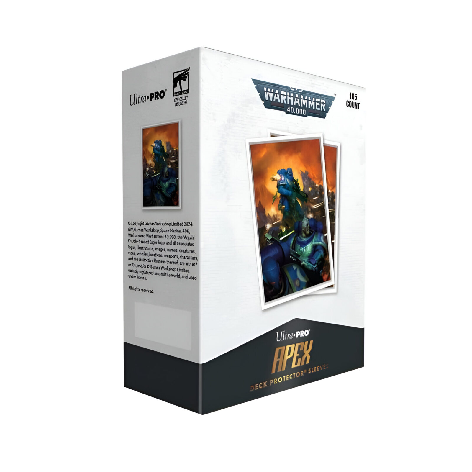 Warhammer 40,000: Space Marines – Adeptus Astartes 105ct Apex Deck Protector Sleeves