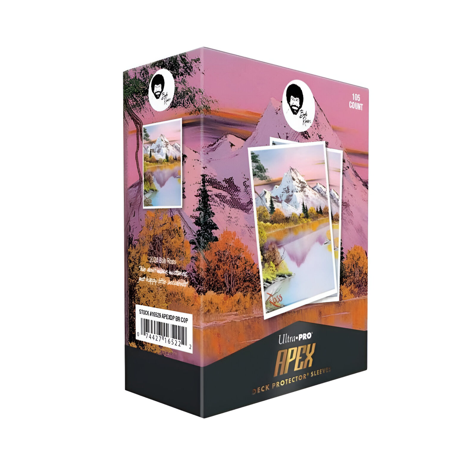 Bob Ross Mighty Mountain Lake 105ct APEX Deck Protector Sleeves Bob Ross Mighty Mountain Lake 105ct APEX Deck Protector Sleeves