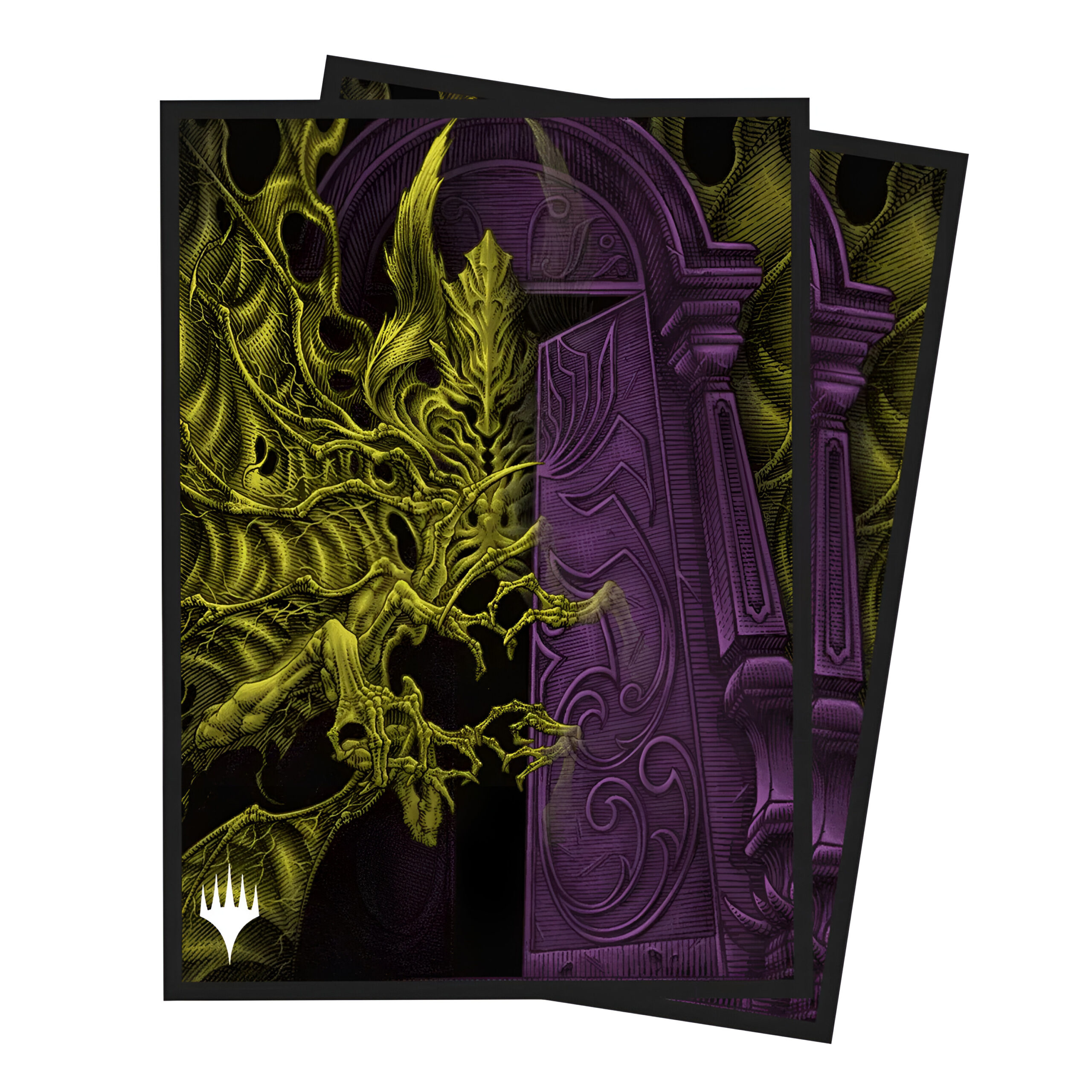 Magic: The Gathering – Duskmourn 100ct Deck Protector Sleeves Alt Art Key Character Mythic 4 3 Magic: The Gathering – Duskmourn 100ct Deck Protector Sleeves Alt Art Key Character Mythic 4 3
