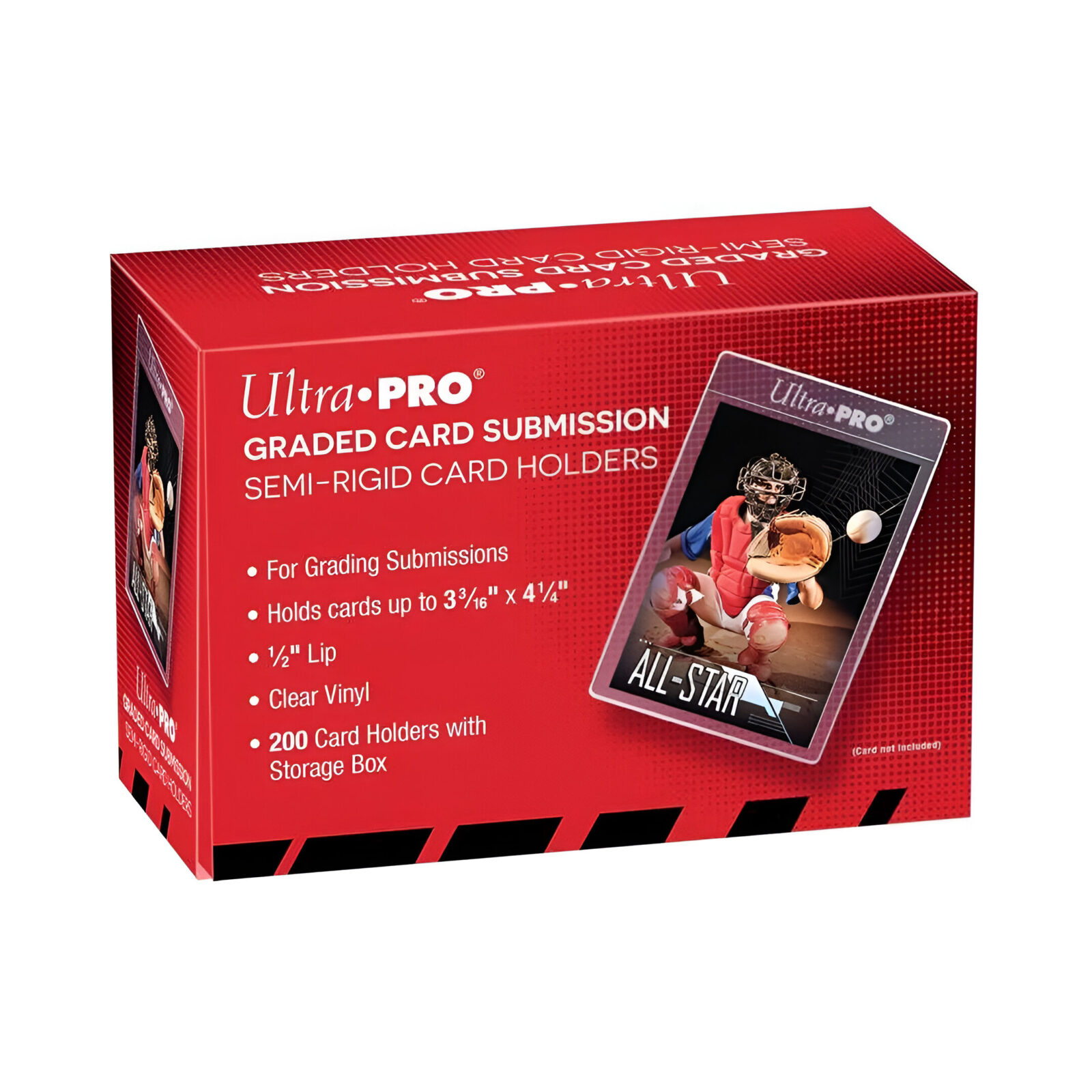 Ultra Pro Graded Card Submission Semi-Rigid Card Holder 1/2inch Lip Tall Sleeves (200ct)