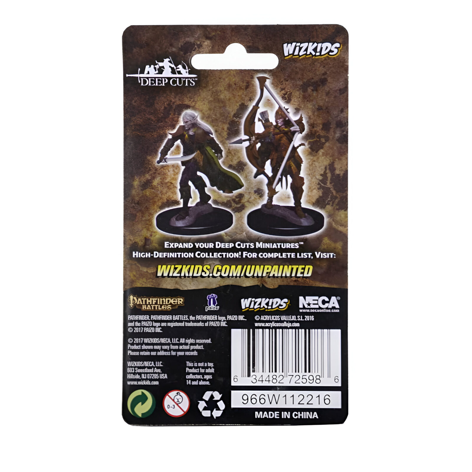 Pathfinder Deep Cuts Unpainted Miniatures: Elf Male Fighter 3