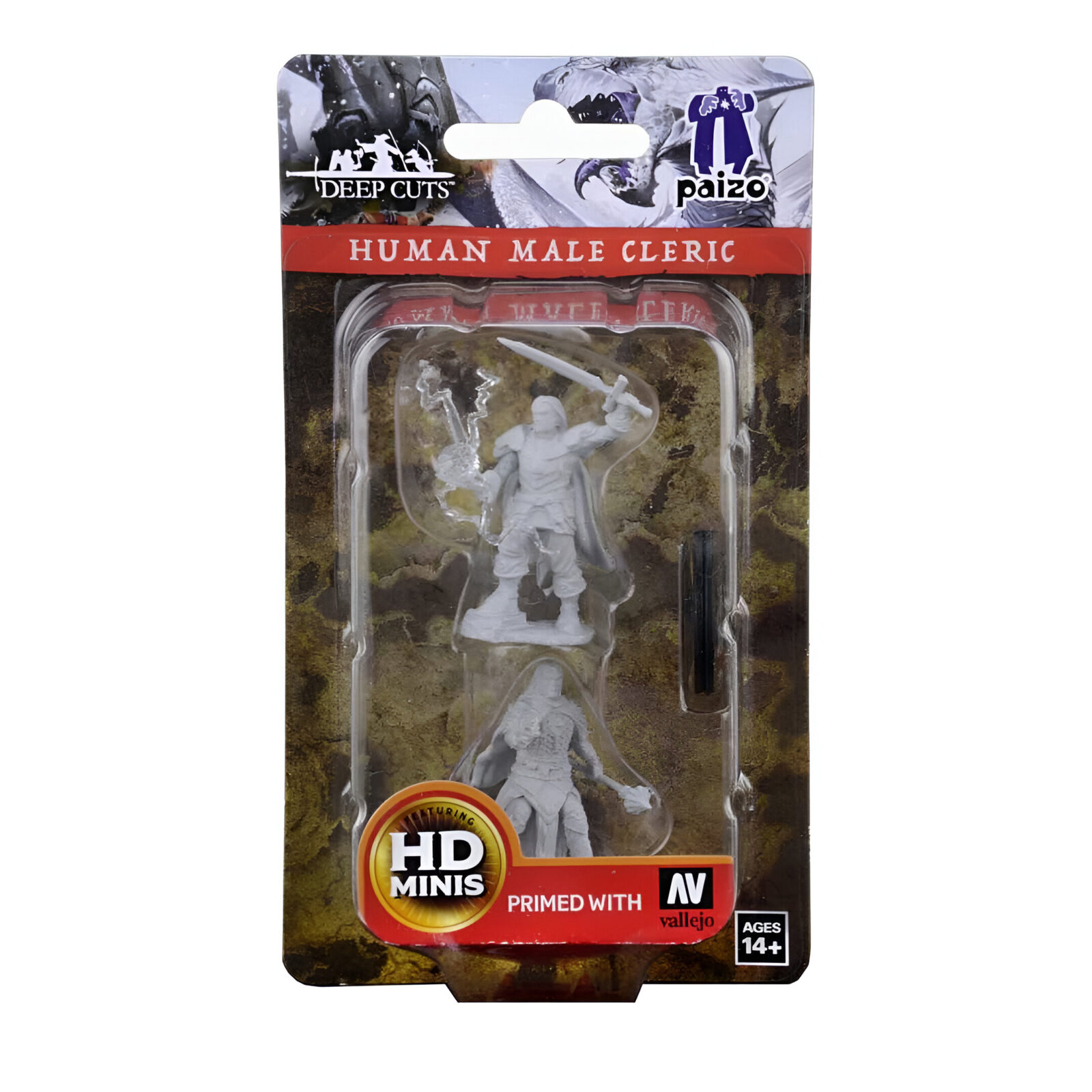 Pathfinder Deep Cuts Unpainted Miniatures: Human Male Cleric