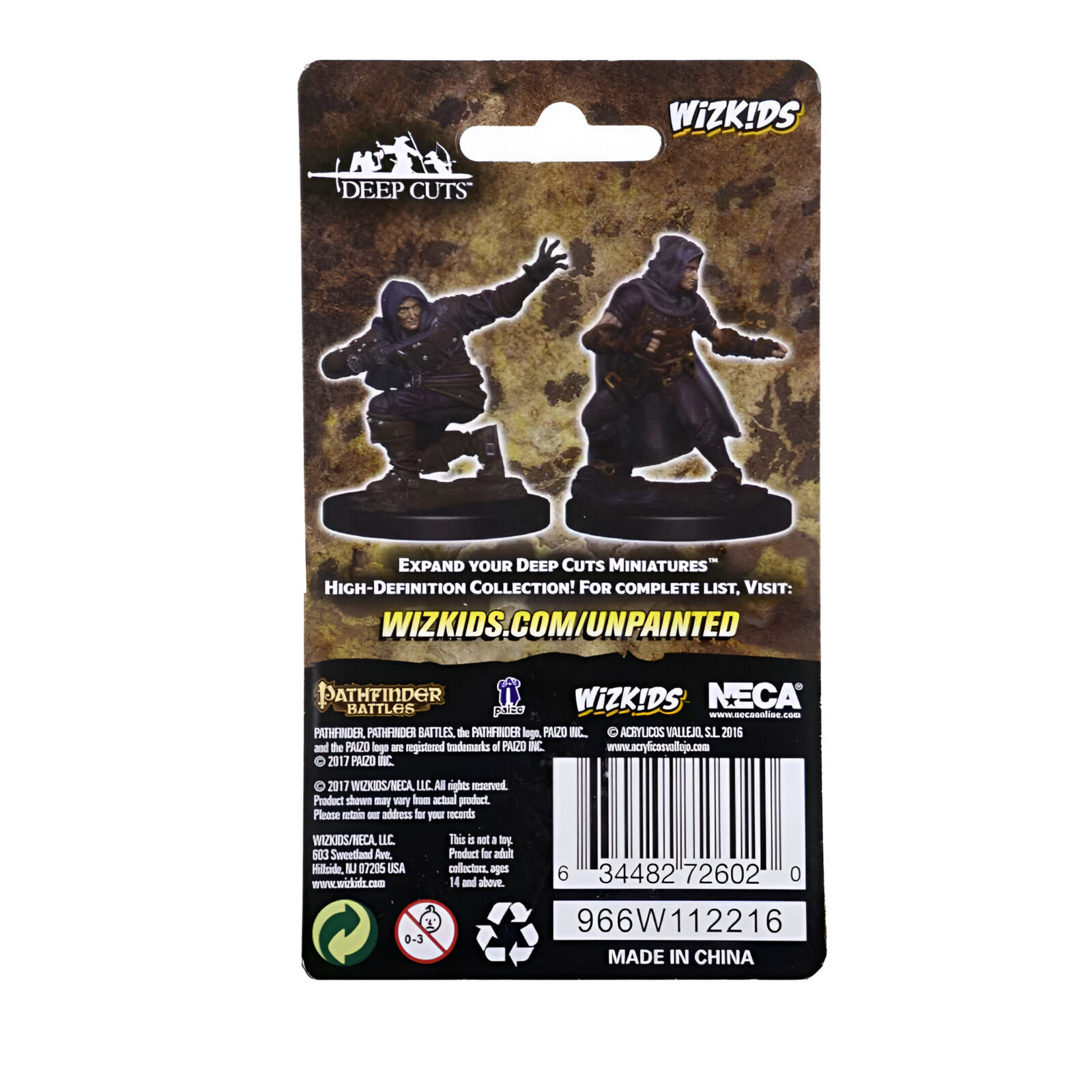 Pathfinder Deep Cuts Unpainted: Human Male Rogue 3