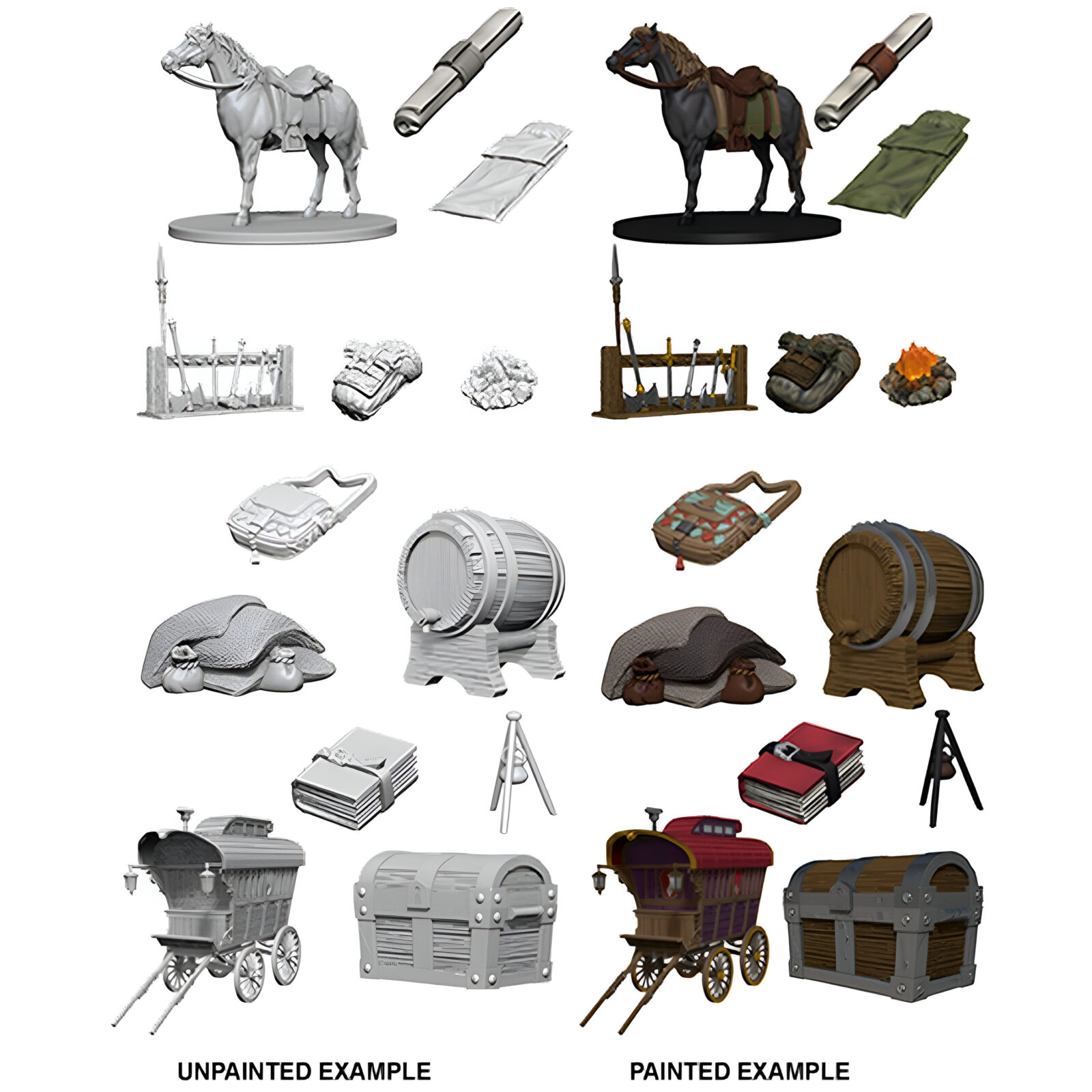 D&D Unpainted Miniatures: Adventurer’s Campsite