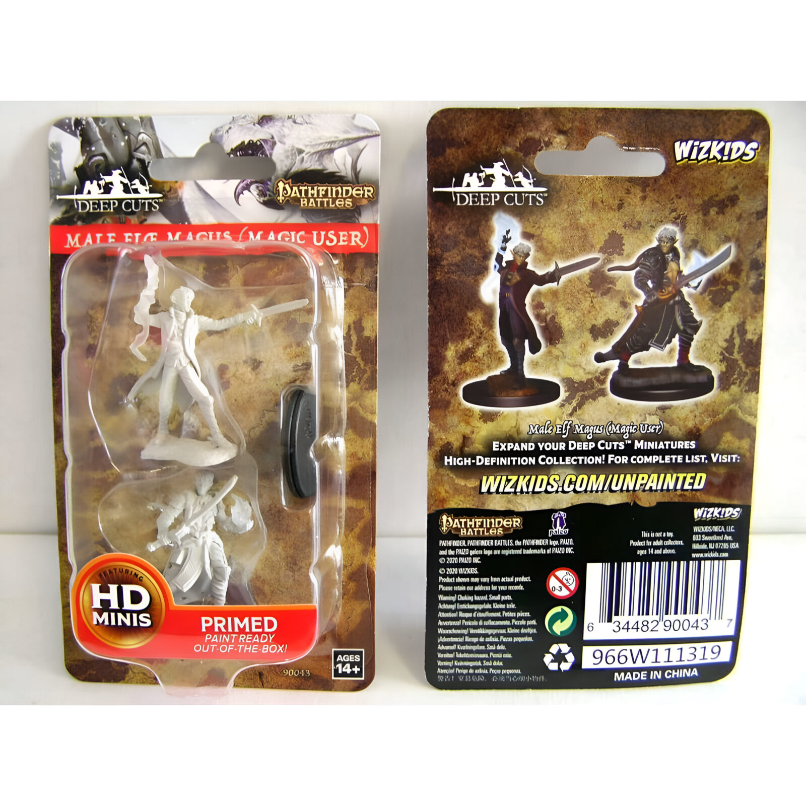Male Elf Magus (Magic User): Pathfinder Battles Deep Cuts Unpainted Miniatures (W11) 3