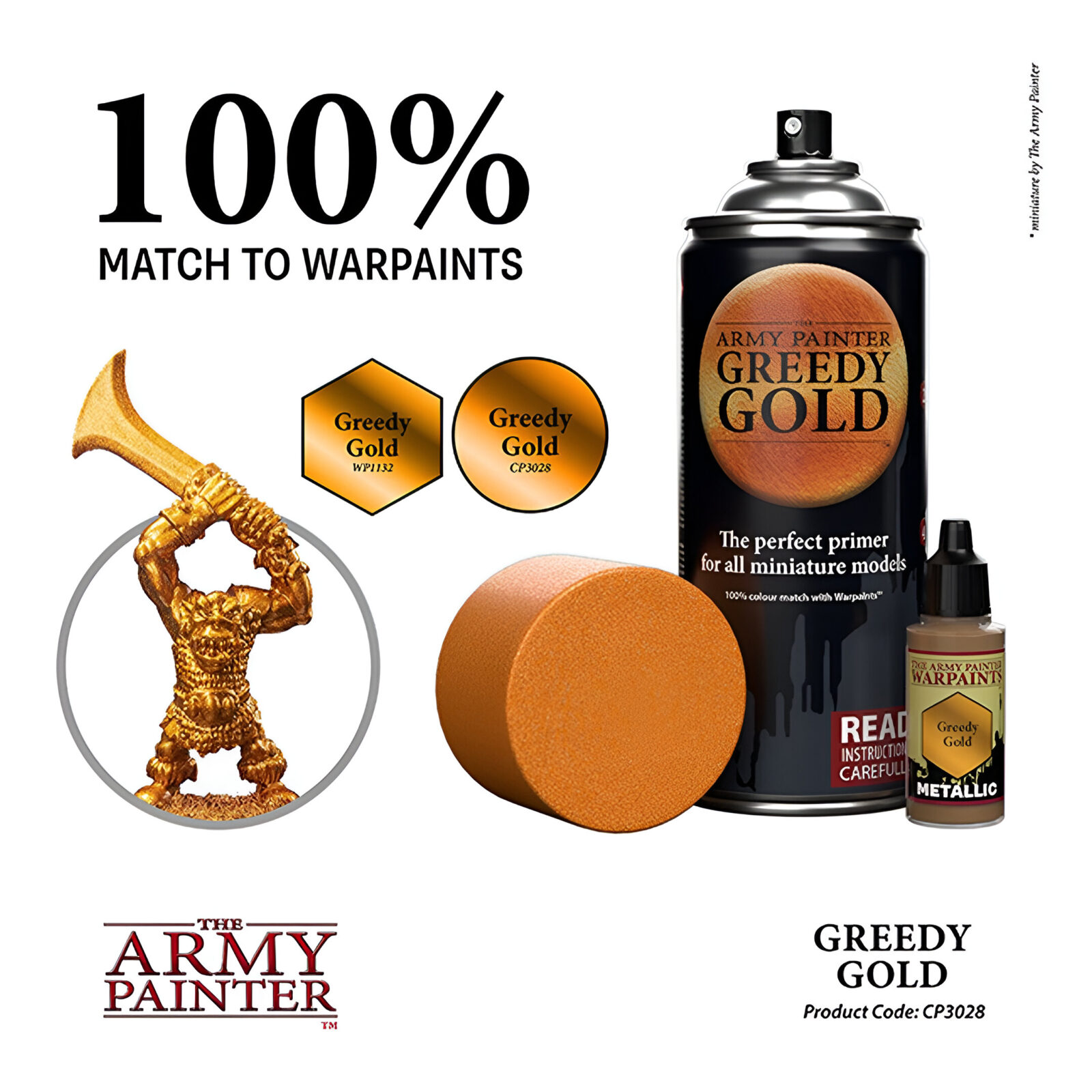 The Army Painter – Colour Primer – Greedy Gold * 3
