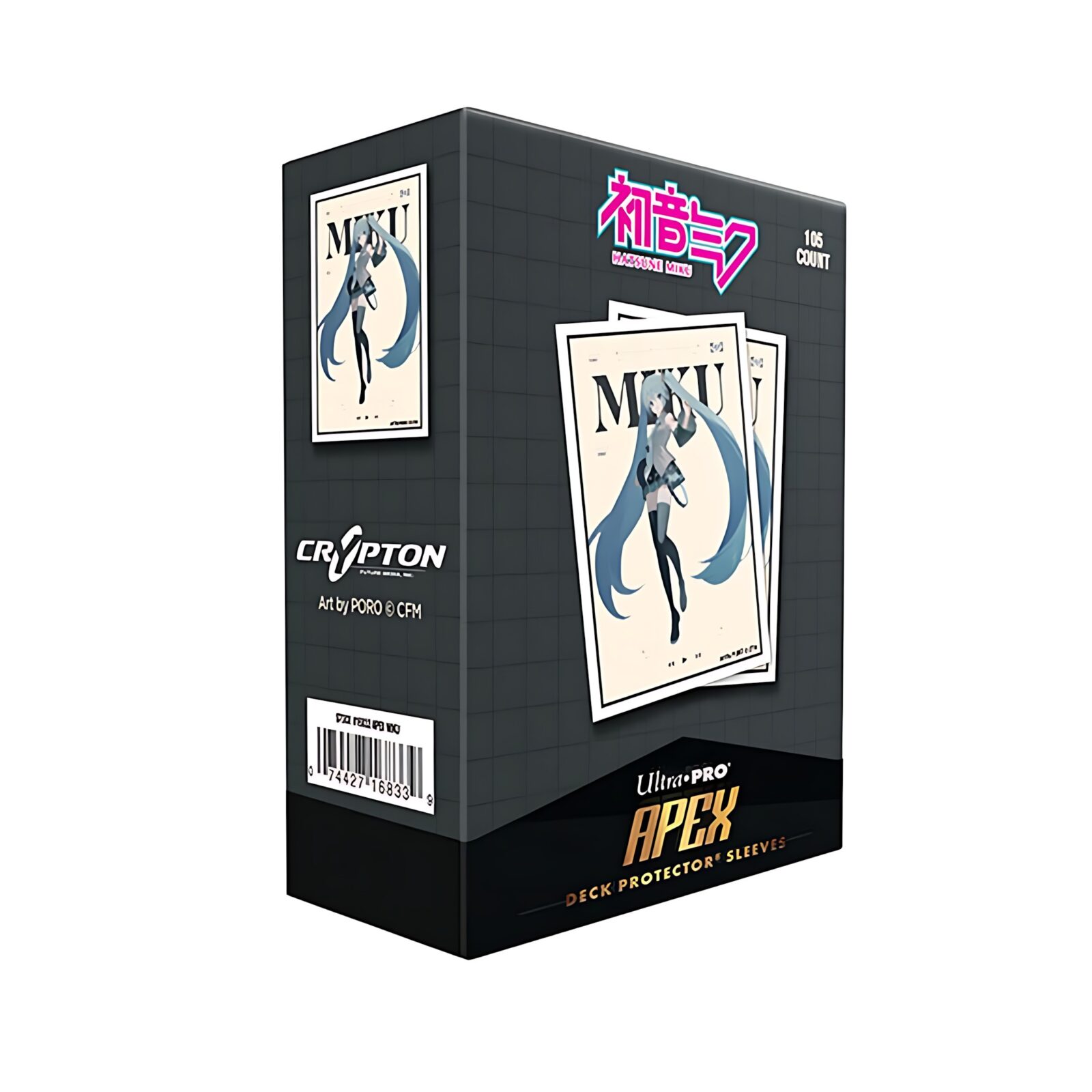 Ultra Pro – Hatsune Miku Retro Soundscapes – Hatsune Miku 105 Pack Apex Deck Protector Sleeves – Hatsune Miku