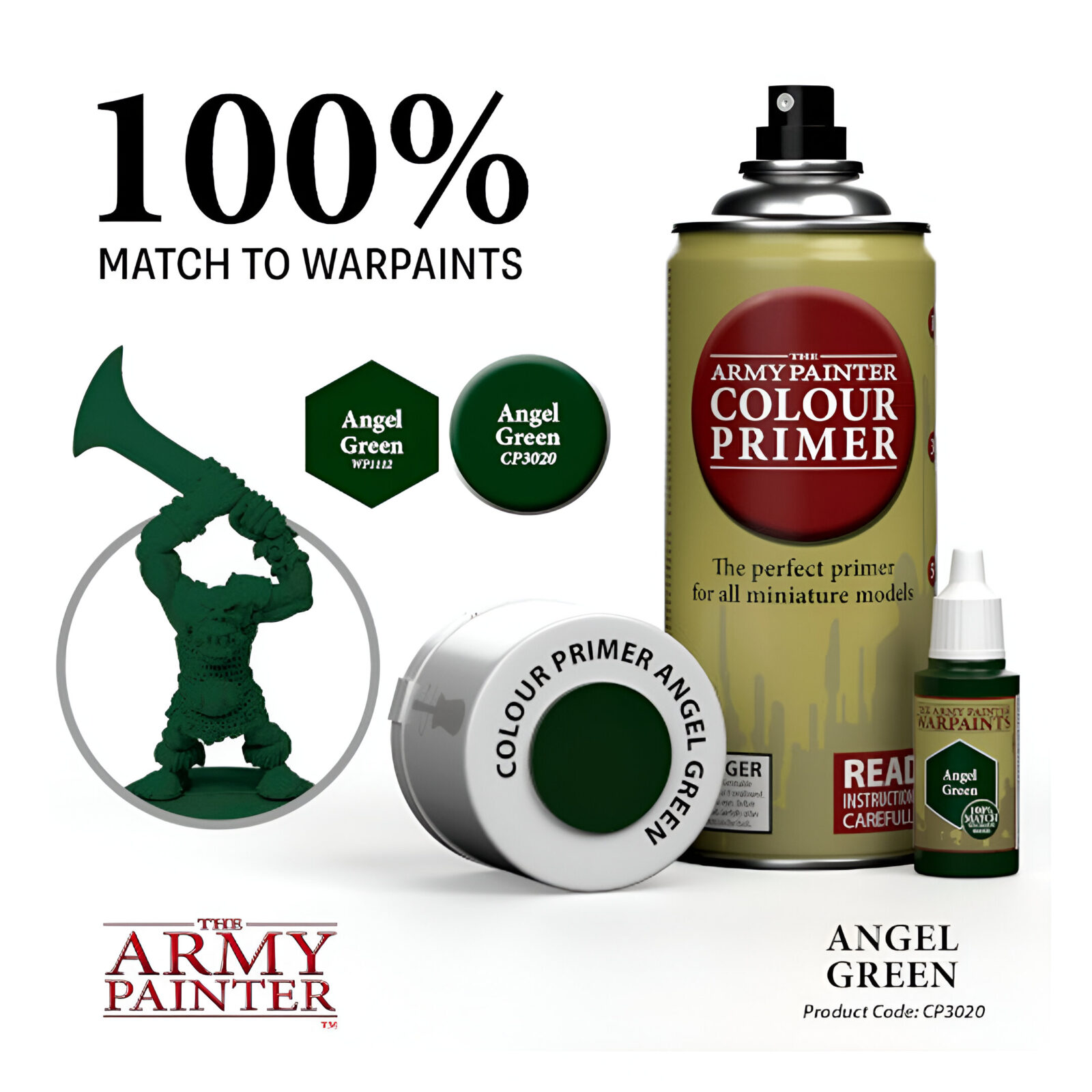 The Army Painter – Colour Primer – Angel Green * 3