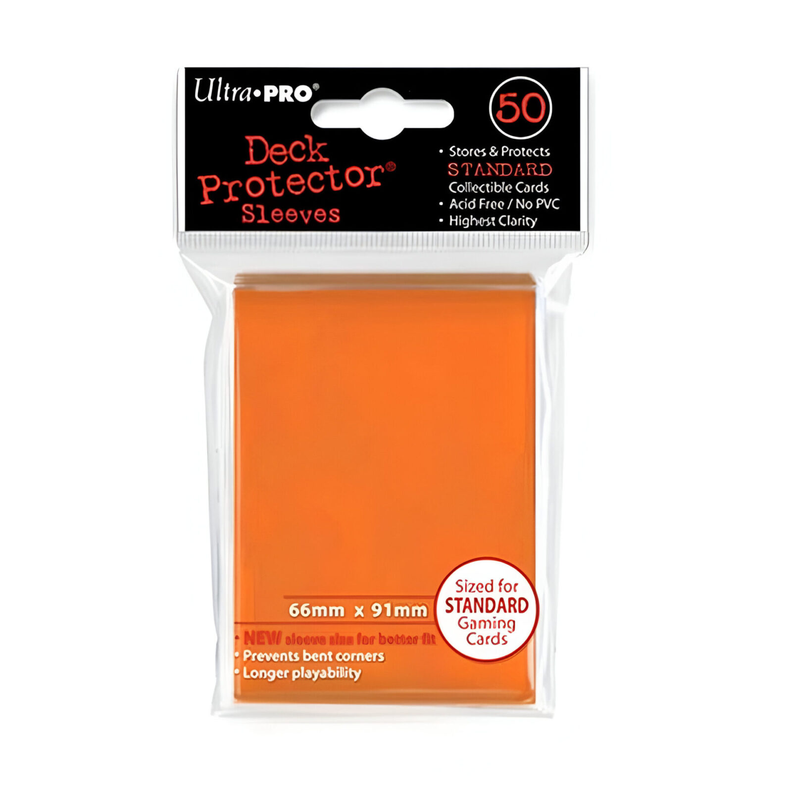 Ultra Pro – Standard Card Sleeves 50pk – Orange (12 Count CDU)