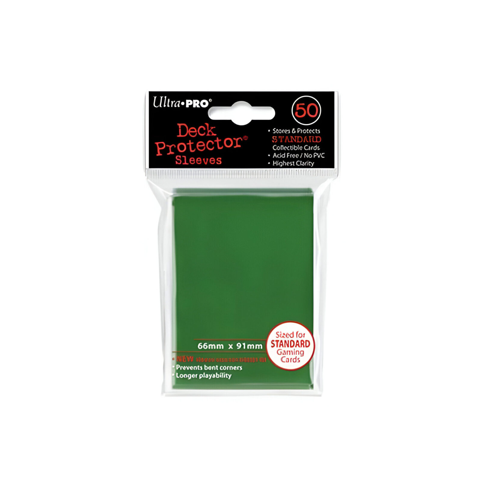 Ultra Pro – Standard Card Sleeves 50pk – Green (12 Packs CDU)