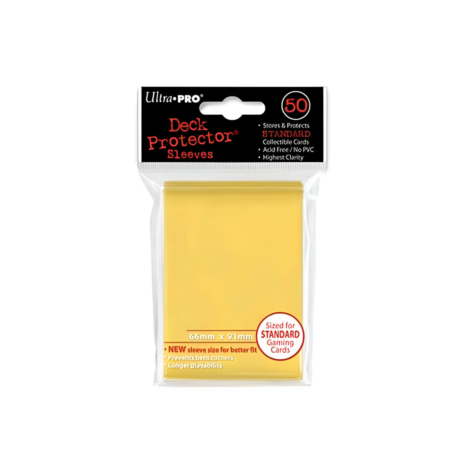 Ultra Pro – Standard Card Sleeves 50pk – Yellow (12 Packs CDU)