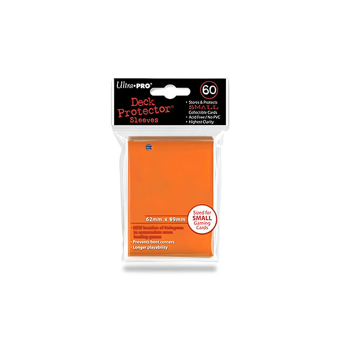 Ultra Pro – Small Card Sleeves 60pk – Orange (10 Count CDU)