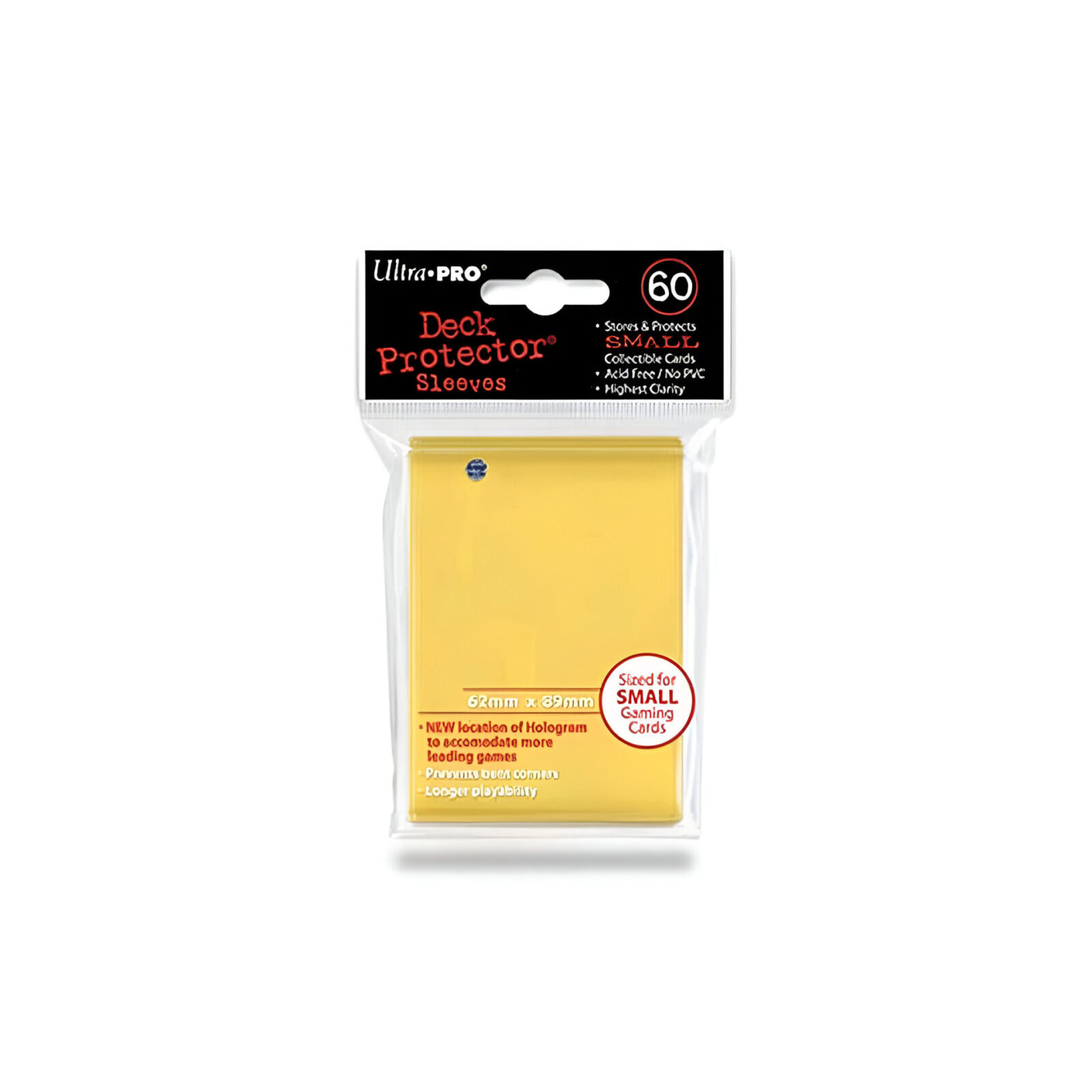 Ultra Pro – Small Card Sleeves 60pk – Yellow (10 Packs CDU)