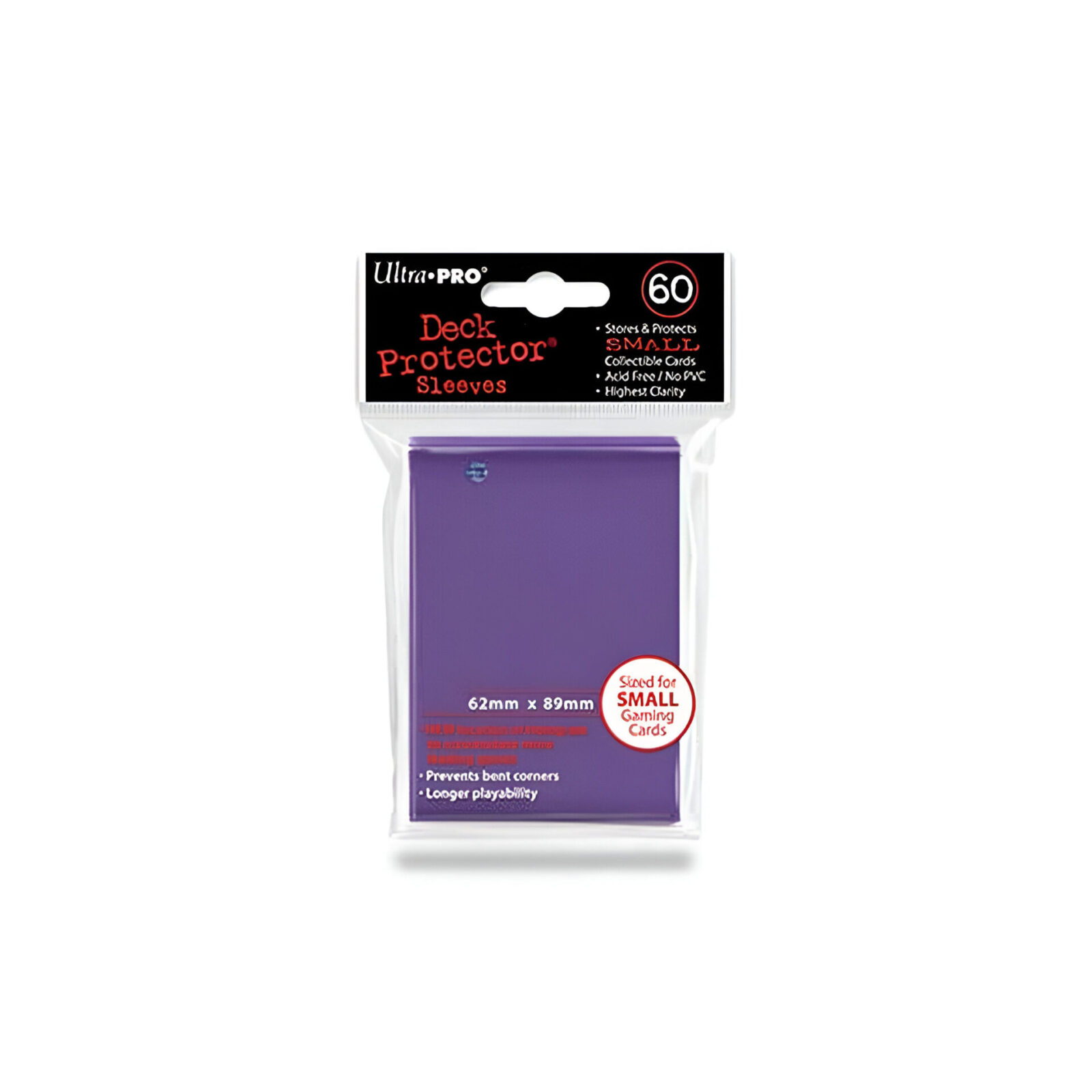 Ultra Pro – Small Card Sleeves 60pk – Purple (10 Packs CDU)