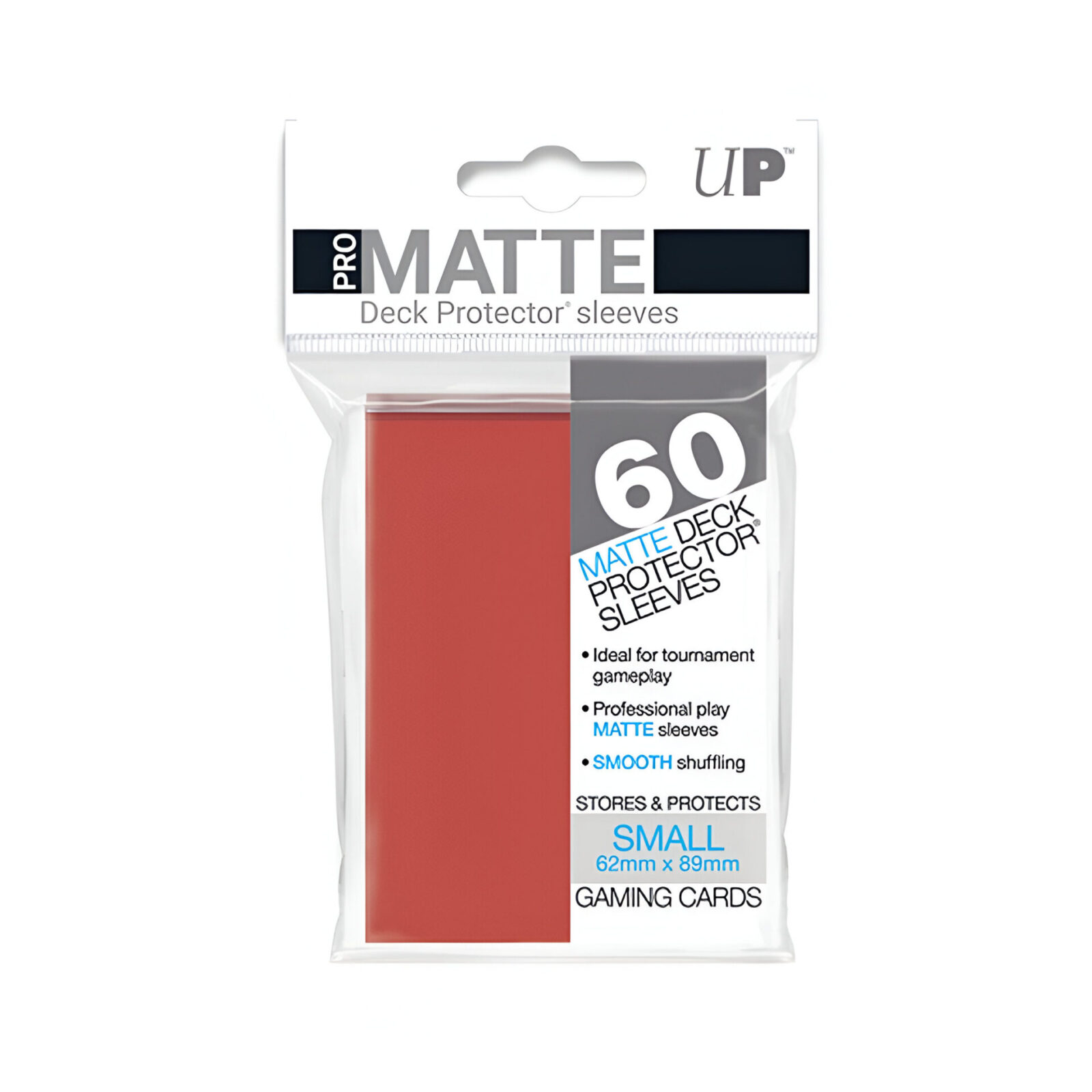 Ultra Pro – Small Pro Matte Card Sleeves 60pk – Red (10 Count CDU)