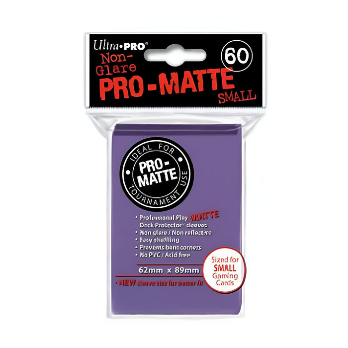 Ultra Pro – Small Pro Matte Card Sleeves 60pk – Purple (10 Count CDU)