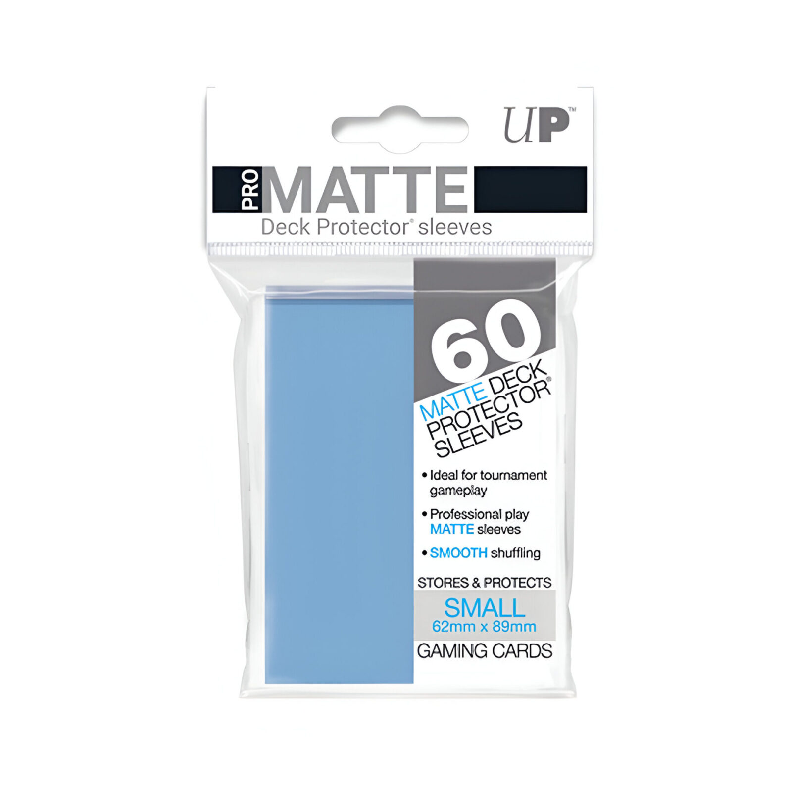 Ultra Pro – Small Pro Matte Card Sleeves 60pk – Light Blue (10 Count CDU)