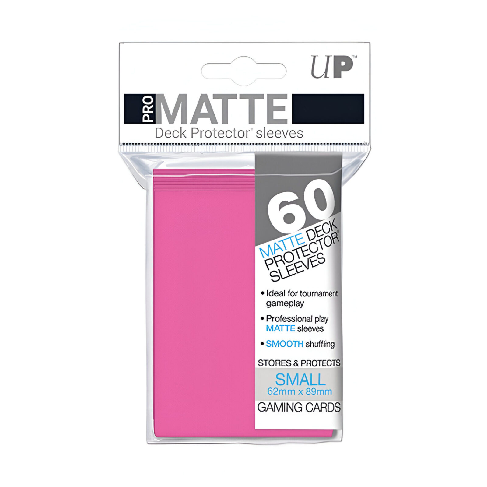 Ultra Pro – Small Pro Matte Card Sleeves 60pk – Bright Pink (10 Packs CDU)