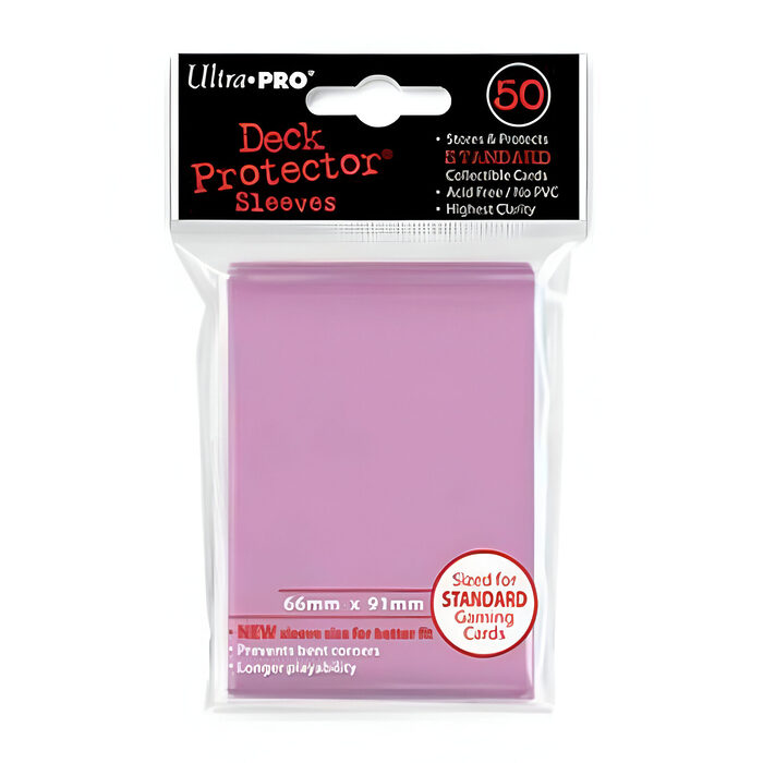 Ultra Pro – Standard Card Sleeves 50pk – Pink (12 Packs CDU)