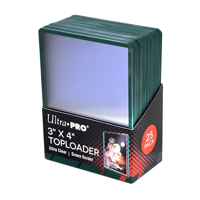 Ultra Pro – 3 x 4 Inch Toploaders Green Border 25 Pack