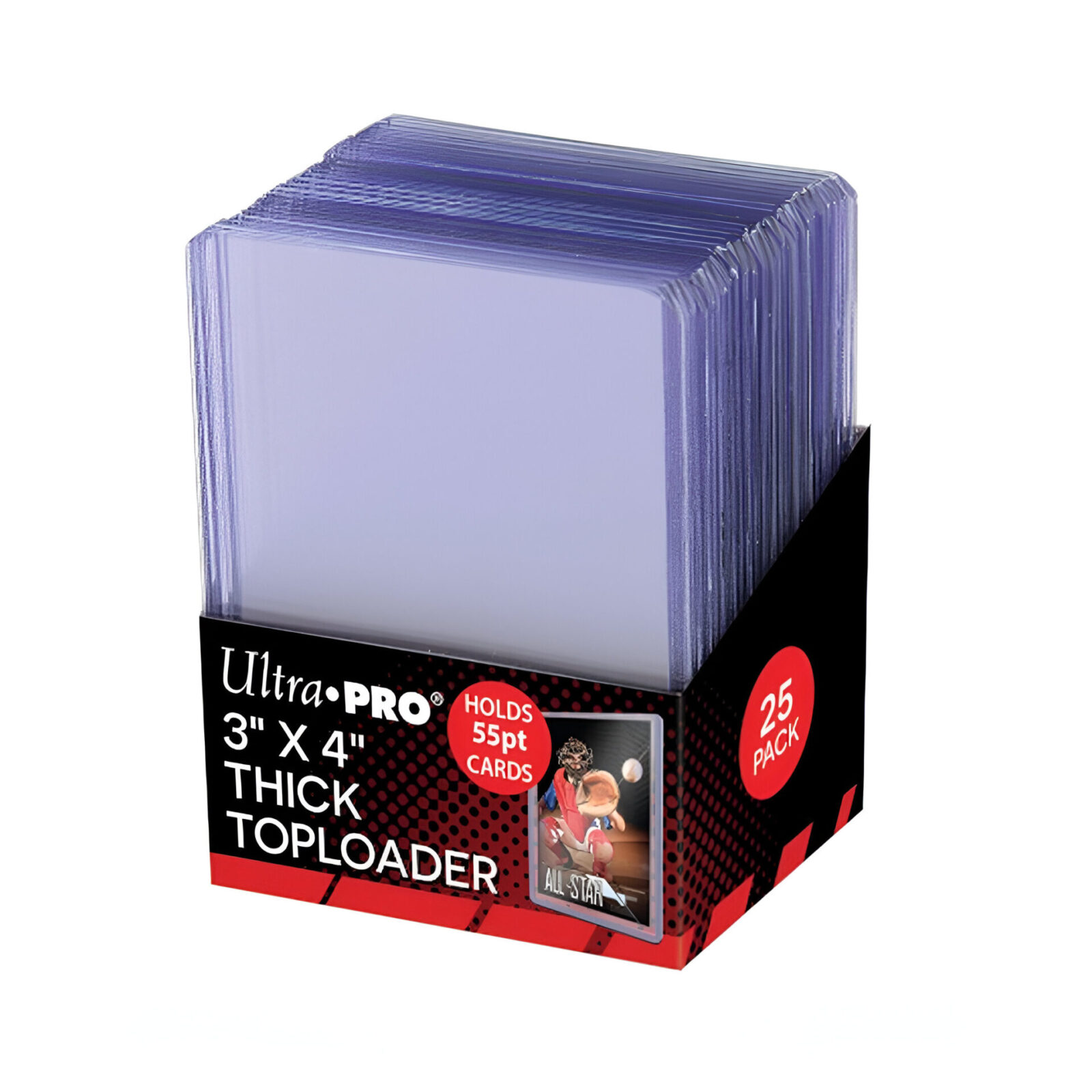 Ultra Pro – 3 x 4 Inch Toploaders Thick Clear Regular 25 Pack