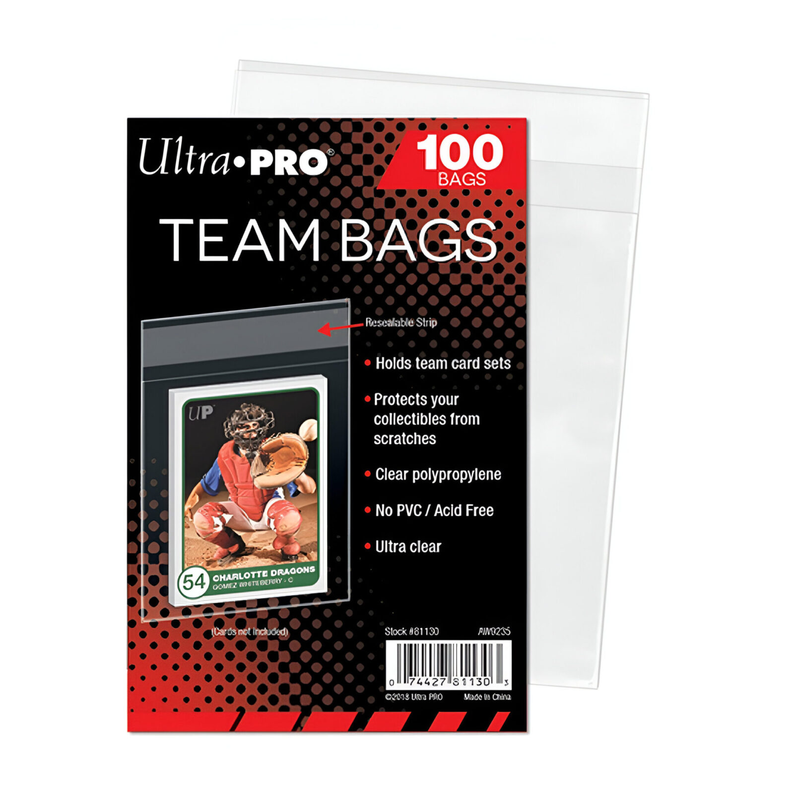 Ultra Pro – Team Bags – Resealable Sleeves 100 pack