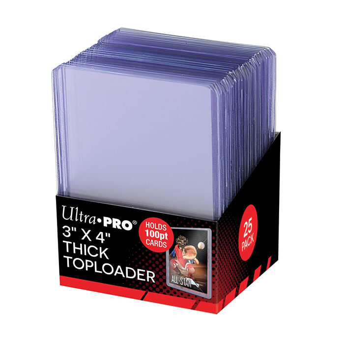 Ultra Pro – 3 x 4 Inch Toploaders Super Thick 100PT 25 Pack