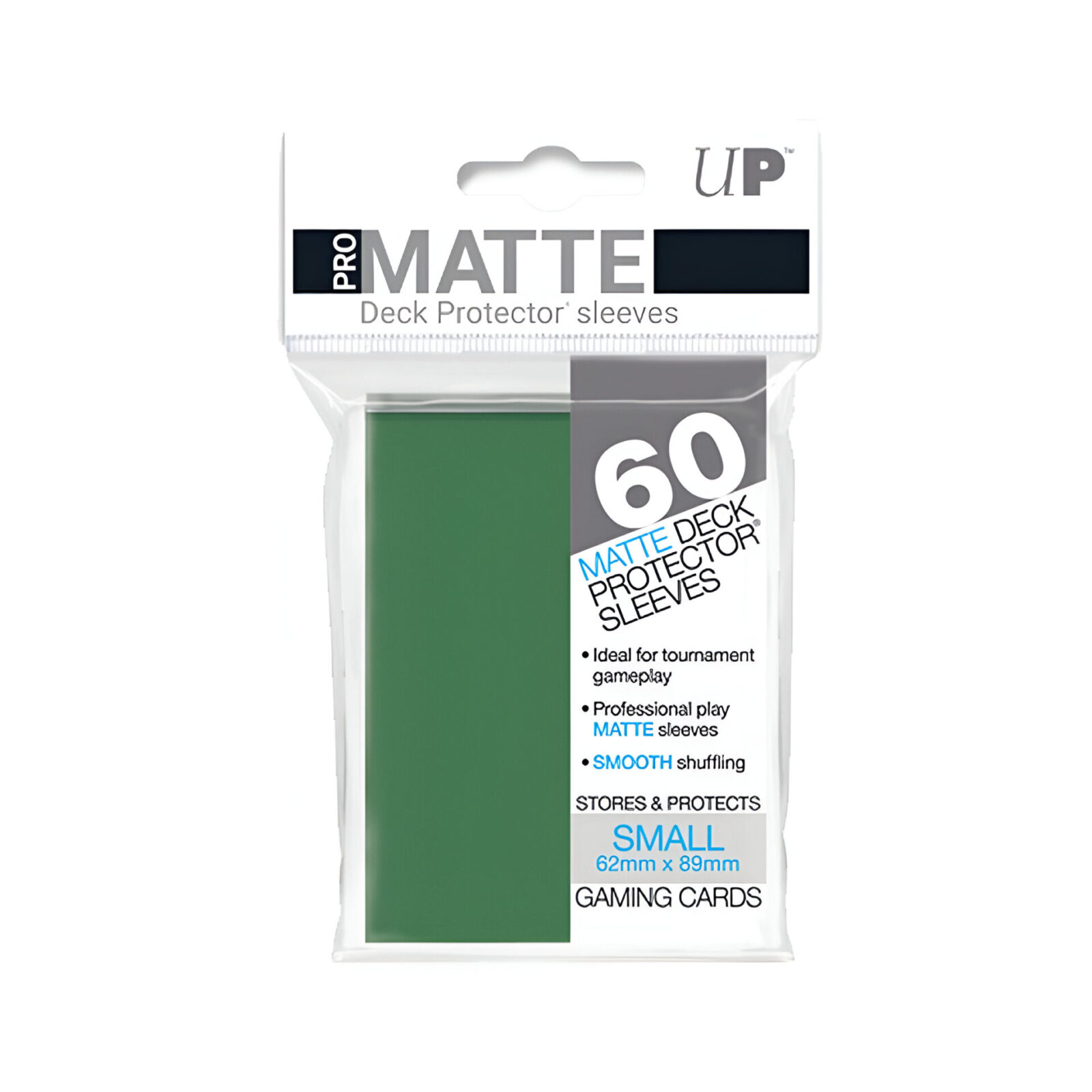 Ultra Pro – Small Pro Matte Card Sleeves 60pk – Green (10 Packs CDU)