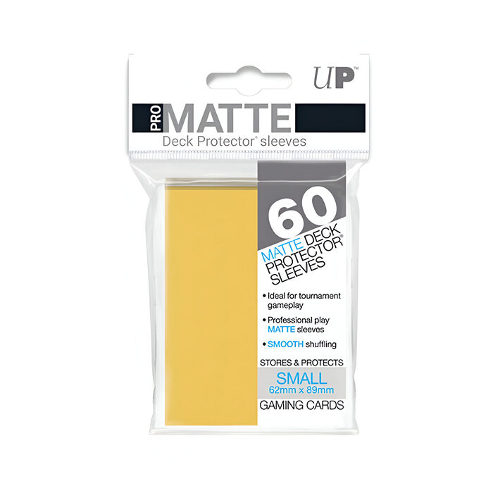 Ultra Pro – Small Pro Matte Card Sleeves 60pk – Yellow (10 Count CDU)