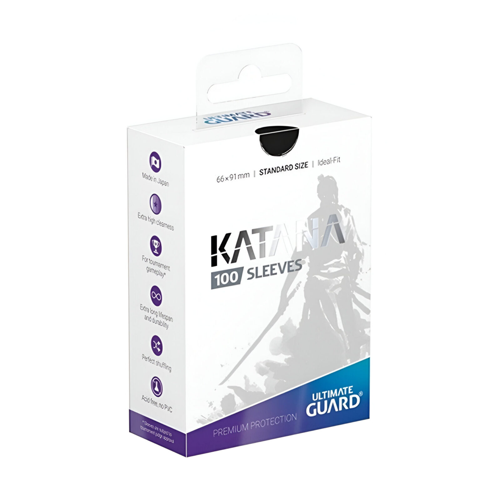 Ultimate Guard – Katana Sleeves – Standard Size – Black 100 Pack