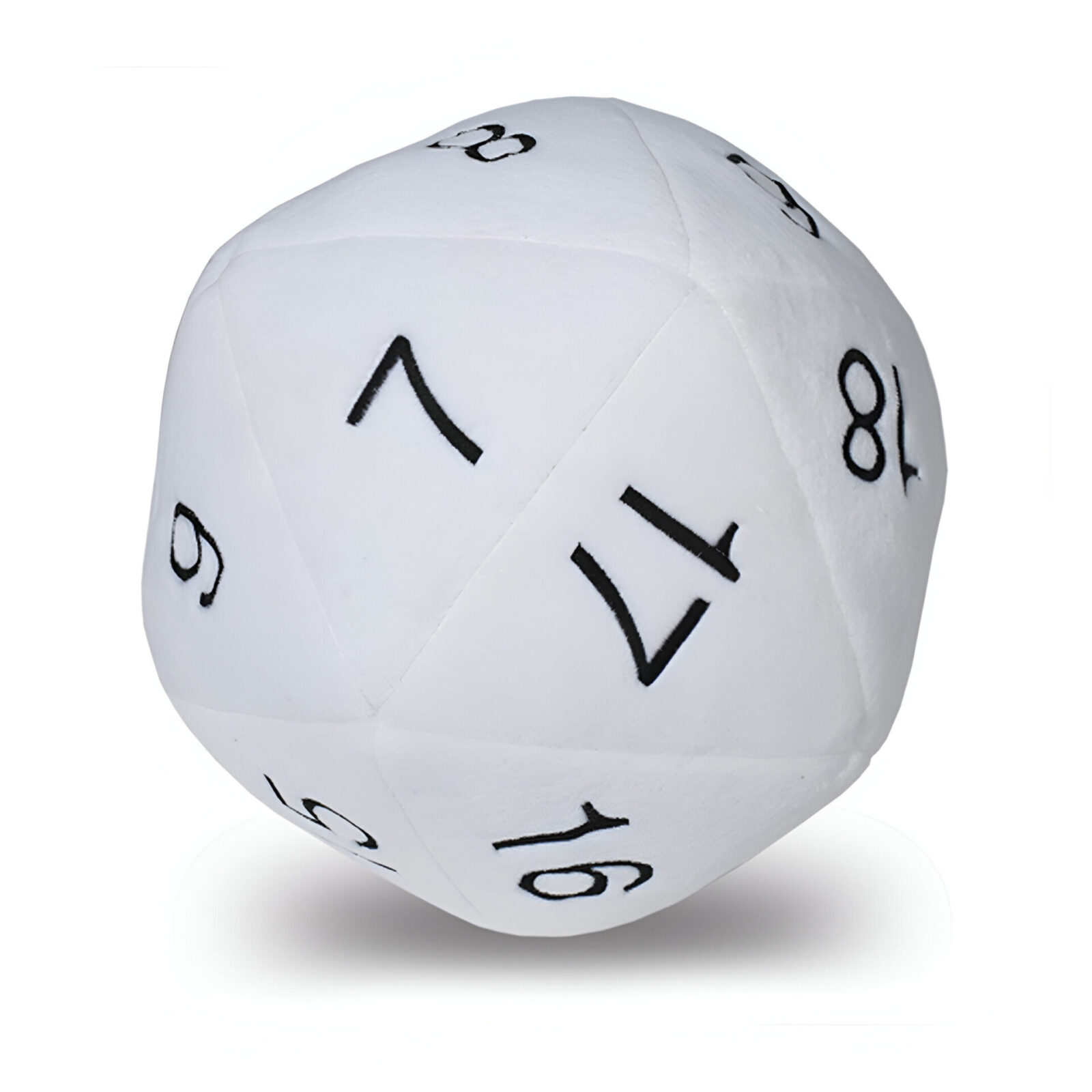 Ultra Pro – Jumbo D20 Novelty Dice Plush – White with Black Numbering