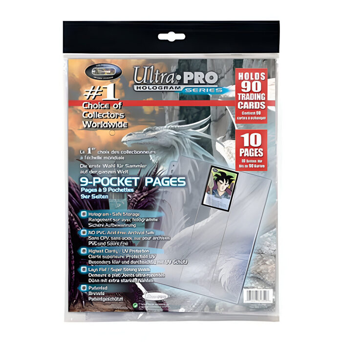 Ultra Pro – 9 Pocket 11 Hole Platinum Page 10 Pack