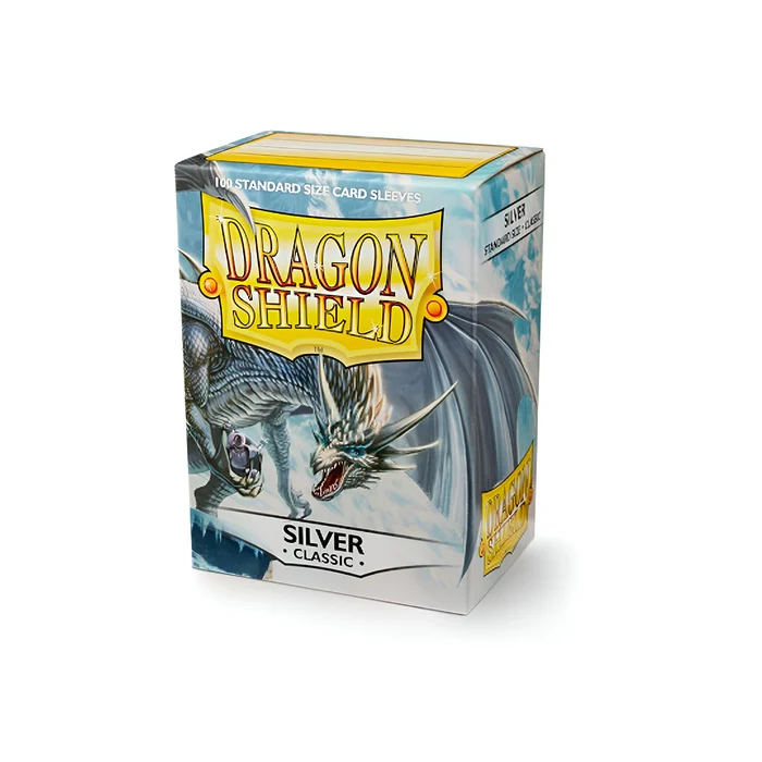 Dragon Shield – Classic Standard Size Sleeves 100pk – Silver (10 Packs) 3
