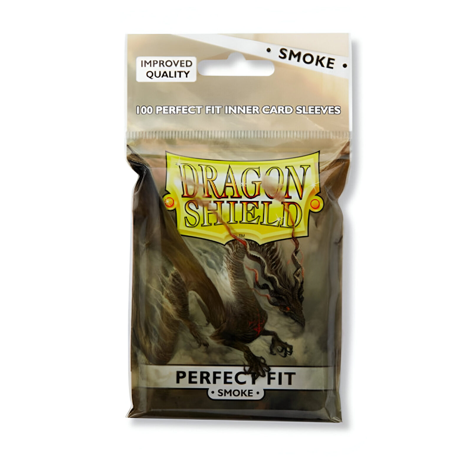 Dragon Shield – Perfect Fit Standard Size Sleeves 100pk – Smoke (15 Packs)