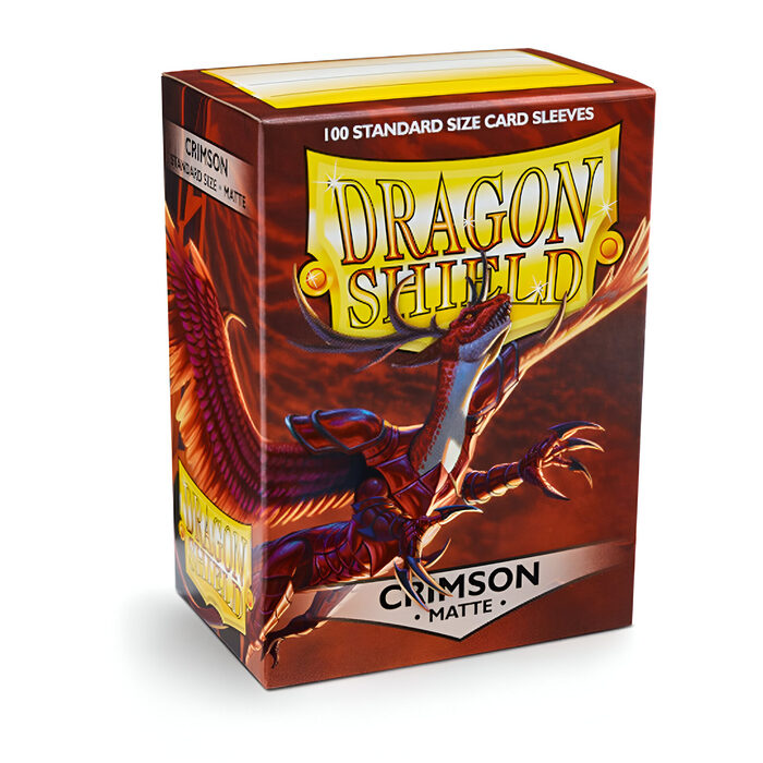 Dragon Shield – Matte Standard Size Sleeves 100pk – Crimson (10 Count)