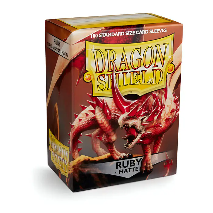 Dragon Shield – Matte Standard Size Sleeves 100pk – Ruby (10 Packs) 3