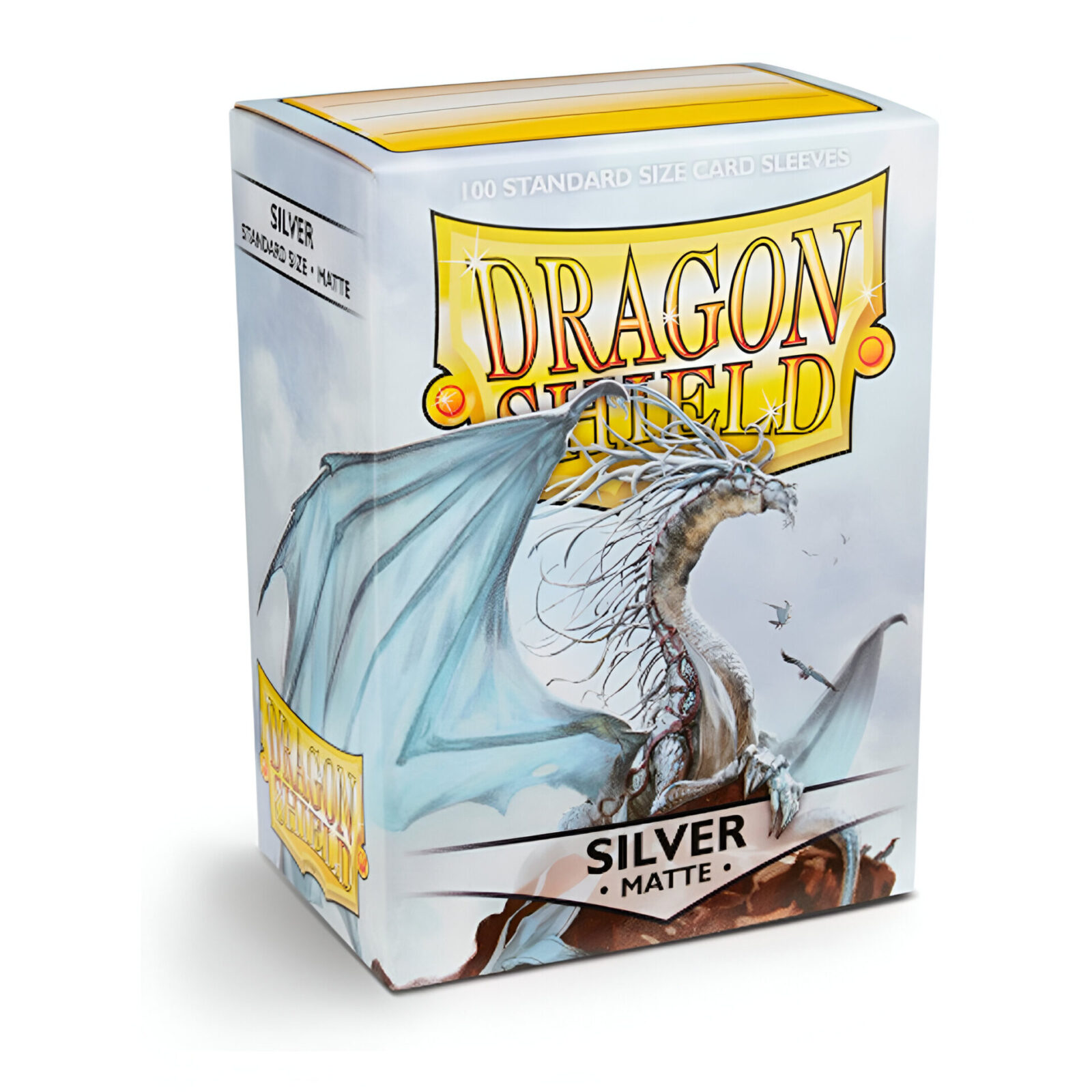 Dragon Shield – Matte Standard Size Sleeves 100pk – Silver (10 Count)