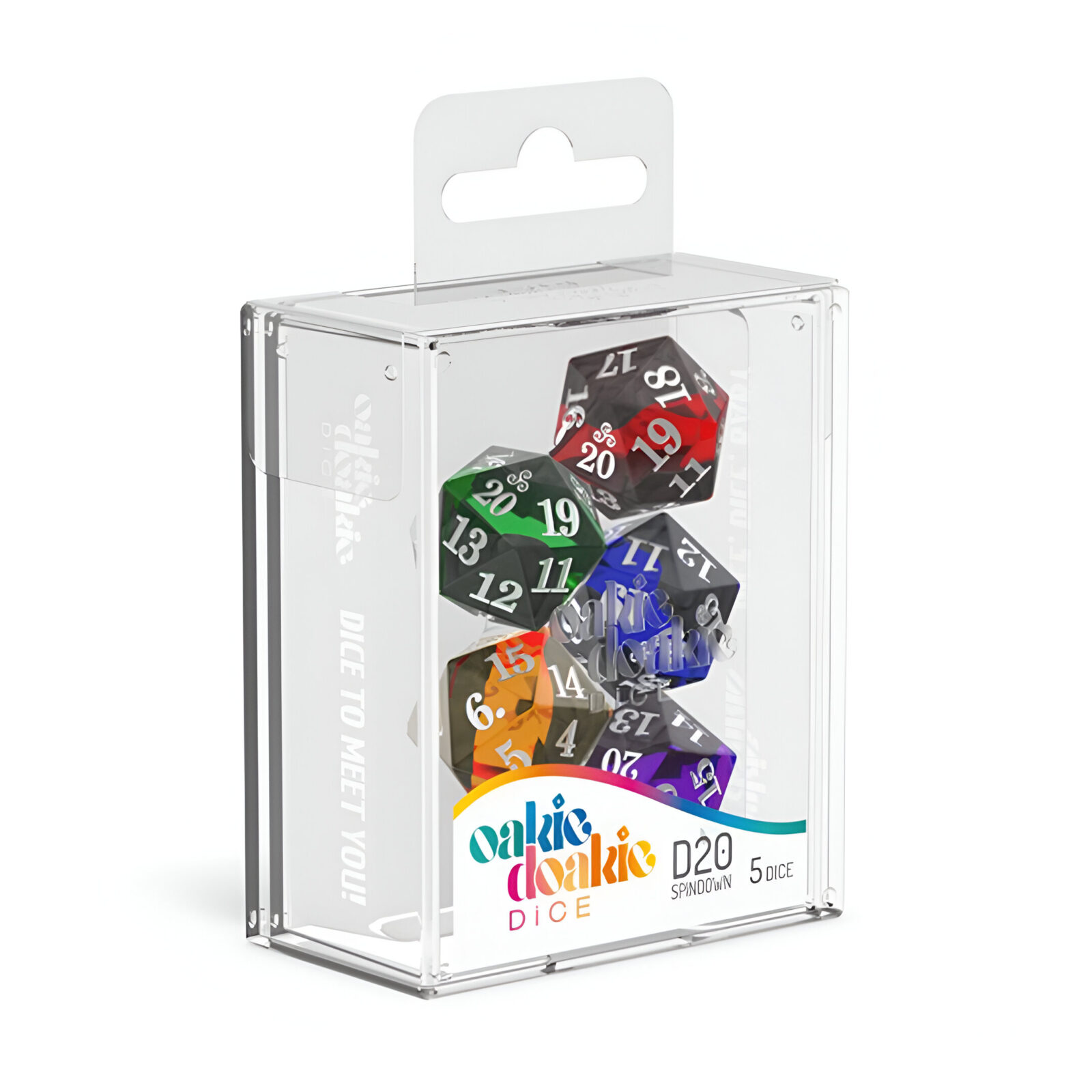 Oakie Doakie Dice – D20 Spindown Dice Set 5 Pack – Enclave