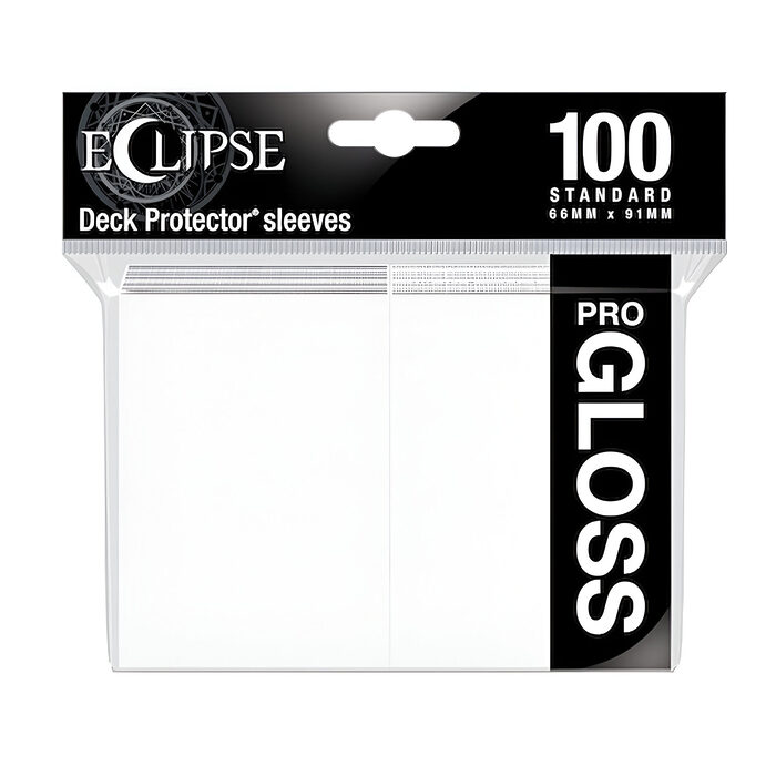 Ultra Pro – Eclipse Gloss Standard Sleeves 100 Pack – Arctic White