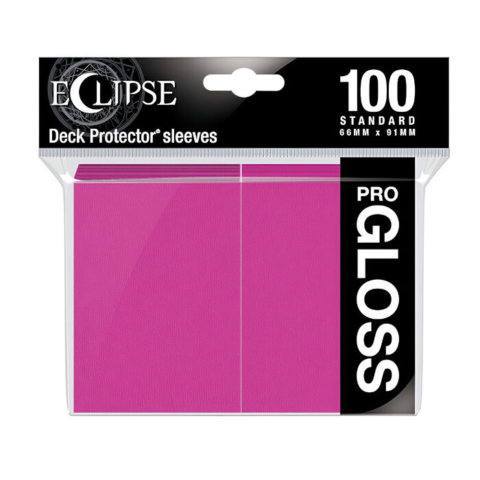 Ultra Pro – Eclipse Gloss Standard Sleeves 100 Pack – Hot Pink