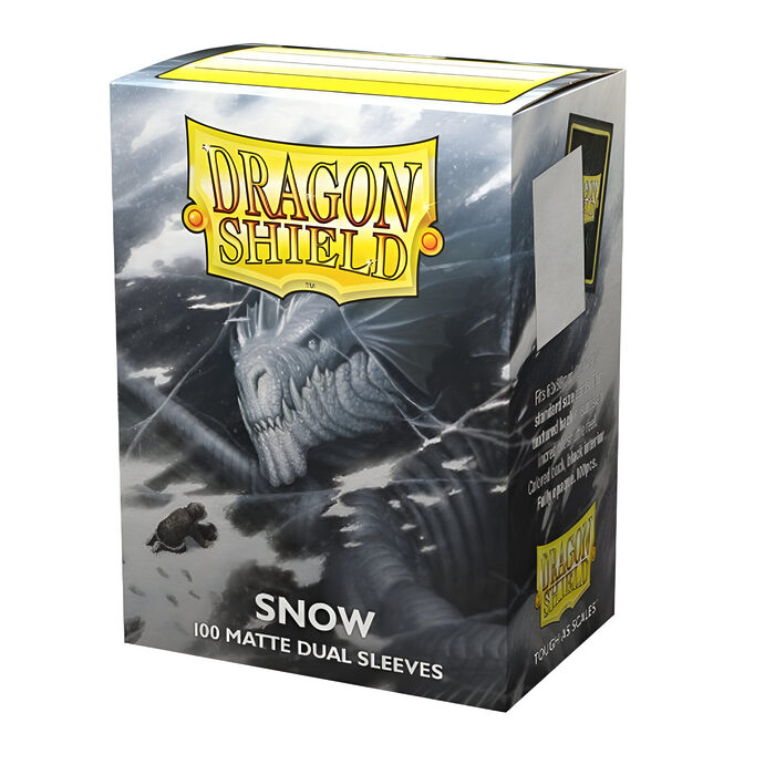 Dragon Shield – Dual Matte Standard Size Sleeves 100pk – Snow (10 Count)