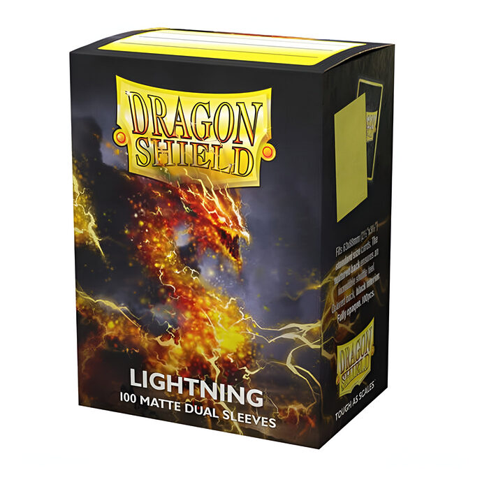 Dragon Shield – Dual Matte Standard Size Sleeves 100pk – Lightning (10 Packs)