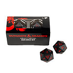 Ultra Pro – Dungeons & Dragons – Heavy Metal Black and Red D20 Dice Set