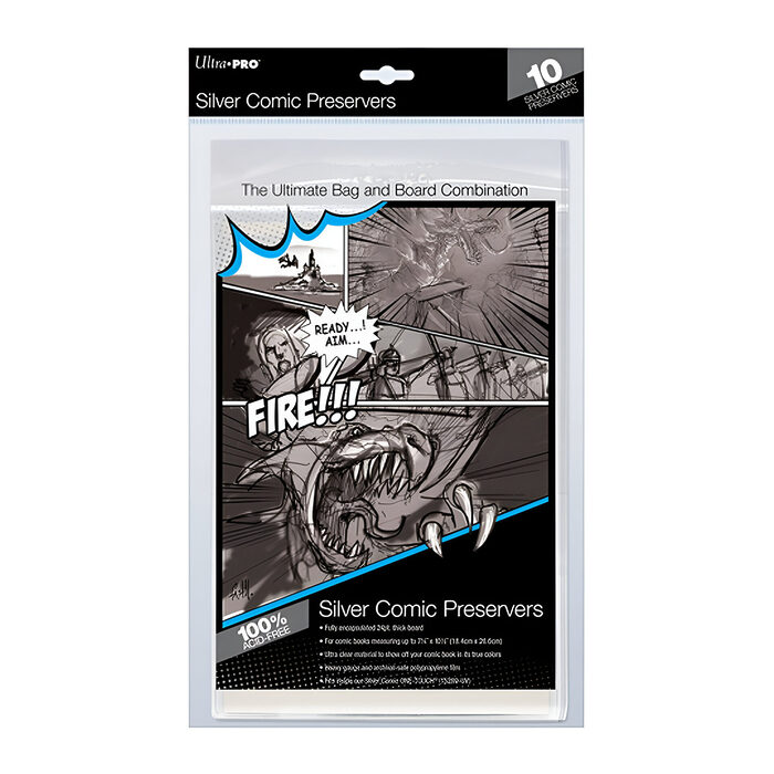 Ultra Pro – Silver Comic Preserver 7-1/4 Inch x 10-1/2 Inch – 10 Pack